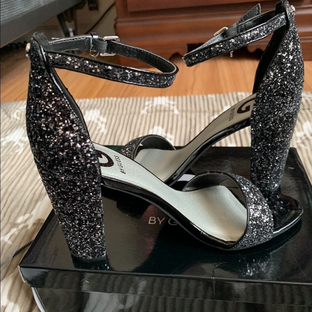 In Box Guess Shantel block heel sandals size 8.5 M